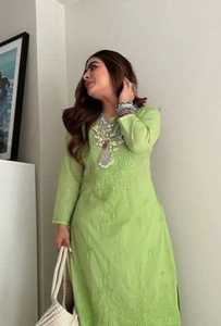 Dernier lot indien traditionnel Lukhnowi Chikankari Kurti Plazzo Trendy femmes filles Varni Exportations Vente en gros de meilleure qualité Exportations - Product Image 5