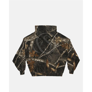 Custom Men's Winter Plus Size Heavyweight Cotton/Polyester Breathable Casual Full Print Camo Hoodie Straight Leg <b>Sweatpants</b> <b>Set</b> - Product Image 5
