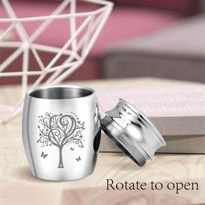 Urna de recuerdo de árbol de la vida de plata para cenizas Urna de metal para cenizas humanas Urnas de entierro de lujo para cenizas humanas adultas Tamaño personalizado - Product Image 5