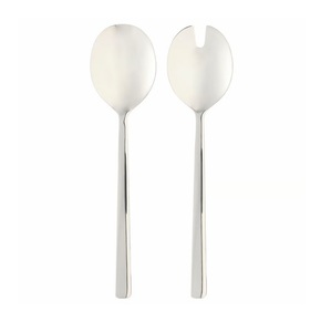 Cuchara para servir ensalada de diseño fresco 2025, servidor de ensalada de plata, juego de plata de acero con espejo, cubiertos, juego de cubiertos hechos a mano de pulido sólido - Product Image 1