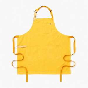 Wholesale Customizable Logo Cotton Barista <b>Bib</b> <b>Apron</b> Home Kitchen Workwear Waterproof <b>Apron</b> - Product Image 4