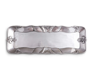 Plateau rectangulaire en aluminium design martelé forme carrée plateau de service fournisseur en gros - Product Image 3