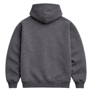 <b>Mens</b> Steel Grey Oversized Hoodie <b>Pullover</b> 50% Cotton 50% Polyester Drop Shoulder Streetwear Relaxed Fit Winter Sweatshirt - Product Image 2
