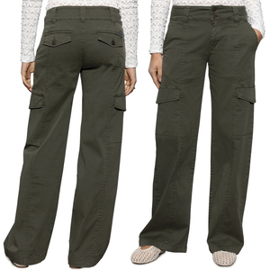 Pantalon Cargo en toile sergée douce à jambe droite pour femmes Pantalon Premiere haut décontracté confort de tous les jours Pantalon Premiere grande taille - Product Image 6