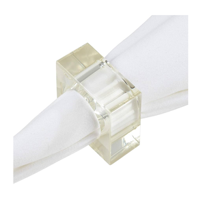 Servilletero de acrílico, diseño de servilleta de Hotel para decoración de mesa de boda, servilletero, soporte de anillo para tamaño personalizado - Product Image 3