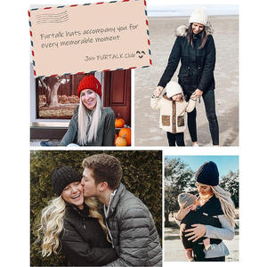 Bonnets super fins pour dames Matériaux en laine de couleur noire Flexibilité et extensibilité Street Wear Bonnets Casquettes - Product Image 6