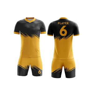 Conjunto de ropa de fútbol para niños adolescentes, camisetas y pantalones cortos transpirables a rayas, chándales de fondo superior estampados - Product Image 1