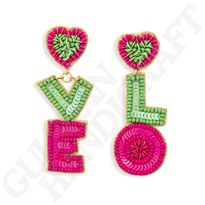 Pendientes de gota con cuentas de estilo bohemio hechos a mano Sunshine, abalorios intrincados para trajes de verano, joyería de moda alegre brillante - Product Image 5