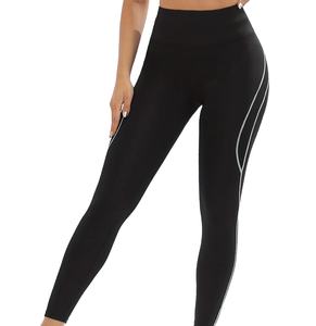 Leggings de sport pour femmes, en maille unie, pour la gym et le yoga, taille haute, effet lifting des fesses, taille élastique, respirants, antibactériens, écologiques - Product Image 1