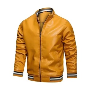 2025 OEM Service Men's <b>Leather</b> Jacket Customized Color Genuine <b>Leather</b> Full Sleeve Stand Collar Waterproof Breathable Winter - Product Image 1