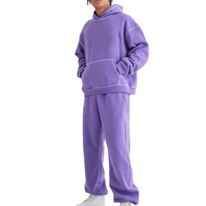 ชุดวอร์มผ้าฝ้าย100% โอเวอร์ไซส์สำหรับผู้ชายชุดวิ่งออกกำลังกายแบบลำลองฤดูหนาว - Product Image 5