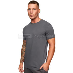 Vente en gros de t-shirt 100% coton de haute qualité pour hommes t-shirt uni à manches longues et col rond - Product Image 5