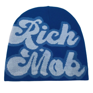 Venta al por mayor Unisex All Over Puff impresión acrílico hecho a medida invierno gorros de punto jacquard skully gorros transpirables personalizados - Product Image 4
