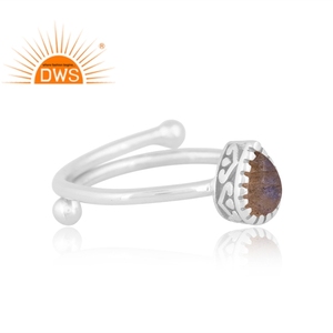 Stylish Design 925 Silver Natural <b>Labradorite</b> Gemstone <b>Ring</b> For Women Custom Design Jewelry For Women Gift For Her - Product Image 4