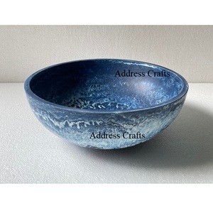 Large Round Resin <b>Dessert</b> <b>Bowl</b> Horn Color Resin Fruit <b>Bowl</b> Dinnerware Tableware Resin Kitchenware Salad <b>Bowl</b> <b>For</b> Home Hotel Use - Product Image 4