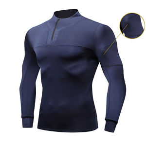 Camiseta de Compresión MMA para Hombre, Logotipo Personalizado, Fitness, Atlética, Cuello Alto, Manga Larga, Transpirable, Elástica, Poliéster/Nailon - Product Image 2