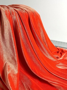 Venta al por mayor 116 '' / 294 cm de ancho tela de terciopelo naranja por yarda, tela de terciopelo para vestidos, ropa disfraces Scrunchies, lazos artesanales - Product Image 4