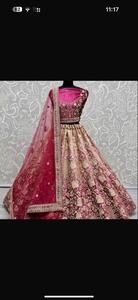 Indian Bridal Wear Velvet Collections for Bride with Zarkhan Work by Fabzone FZBELLA - Product Image 5