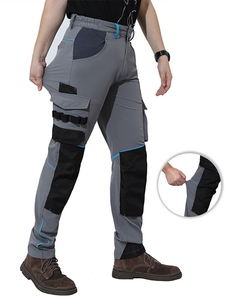 Pantalon de travail décontracté pour homme de haute qualité, premium, coupe droite, extensible dans les 4 sens, multi-poches, pantalon de randonnée, genouillères, tissu nylon moyen - Product Image 3