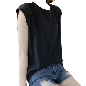 Débardeur ample sans manches pour femme, style décontracté été 2026, t-shirt basique quotidien doux et extensible, tenue féminine élégante - Product Image 5