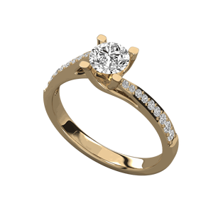 Anillo de Compromiso con Diamante Solitario Redondo - Product Image 1