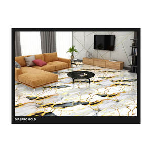 Azulejos de porcelana esmaltada pulida de diseño moderno de lujo Diaspro Gold 5mm de espesor Azulejos de pared brillantes para hoteles Hogar - Product Image 6