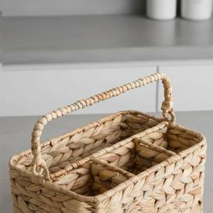 Porte-ustensiles en jacinthe d'eau à prix avantageux, organisateur de couverts, porte-couverts, vaisselle, rangement multifonctionnel imperméable - Product Image 6