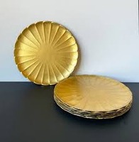 Plat de service alimentaire en métal très tendance d'Inde, plat décoratif en métal pour table, taille extra large