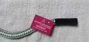 Logotipo personalizado de alta calidad 5 filas Bling Crystal Brow Band Cuero de calidad para Productos Ecuestres de equitación - Product Image 2