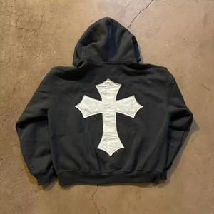 Sweat à capuche avec fermeture éclair imprimé d'usine prix bon marché sweats à capuche meilleure qualité prix compétitif étiquette personnalisée - Product Image 3