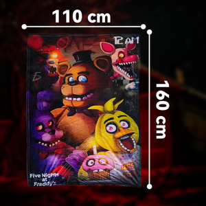 Coperta Termica Singola con Design del Film Five Nights at Freddy's in Pile Corallo per Uso Domestico - Product Image 5