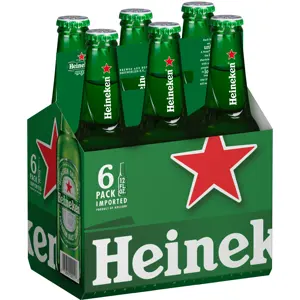 हेनिकेन ओरिजिनल लेगर बीयर, 6 पैक, 12 फ़्लूड आउंस बोतलें