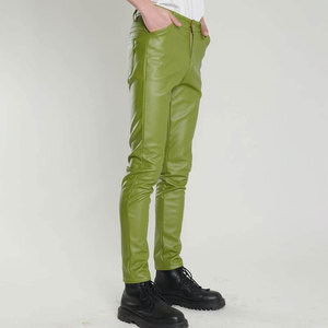 กางเกงลำลองผู้ชายหนังเอวกลางสีทึบกันน้ำเป็นมิตรกับสิ่งแวดล้อม - Product Image 4
