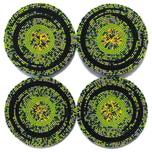 Juego de Posavasos de Cuentas Ecológicos de Alta Calidad, Diseño de Texto Personalizable, Grabado Clásico Moderno, Artesanía de Alta Calidad - Product Image 5