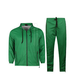 Survêtements pour hommes en nylon bicolore 2025 panneau travail Double curseur réversible OEM deux pièces coupe-vent coupe ample costumes - Product Image 1