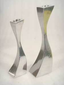 Set of 2 Aluminum <b>Taper</b> <b>Candle</b> Holders for Luxury Home Decorative Item - Product Image 5