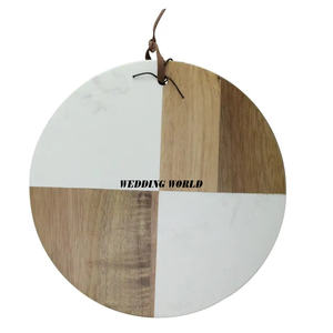 Planche à découper ronde en marbre Planche à fromage design faite à la main de belle qualité Ustensiles de cuisine Classique Élégant Bloc à découper en gros - Product Image 4