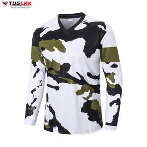 Maillot de motocross en polyester 100% Maillot de sublimation à manches longues à séchage rapide Matériau en nylon imperméable - Product Image 1