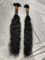 Extensions de cheveux humains vierges indiens en gros, pour tressage, à double trame, ondulations profondes, pour coiffures humides et ondulées, en vrac, couleurs variées