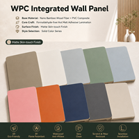 Panel Dinding Warna Solid Arang Bambu Permukaan Halus Lembut Pelapis Interior Tahan Air Tangga Gudang Hotel Tamu