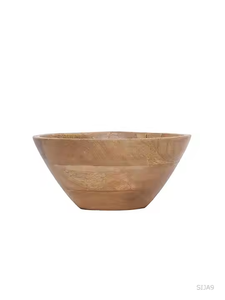Cuenco multiusos de madera maciza hecho a mano de primera calidad para el desayuno, aperitivos, sopa, servicio, ensaladeras, artesanías de media luna - Product Image 3