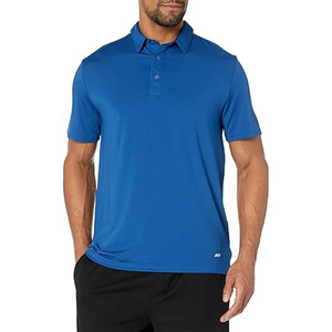 Directo de fábrica de los hombres de corte clásico de algodón para Polo camiseta de doble cuello patrón sólido de manga corta de punto de tela Formal - Product Image 1