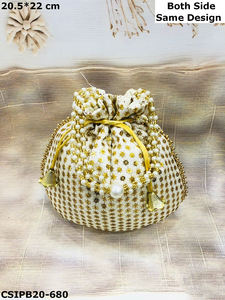 Indian Handmade <b>Embroidered</b> Batwa Potli <b>Clutch</b> for Women Multi Color Craftstages International-Wedding Favors Return Gifts - Product Image 6