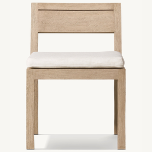 Chaises de salle à manger en teck au style moderne, adaptées à l'extérieur, équipées de mousse douce et durable - Product Image 1