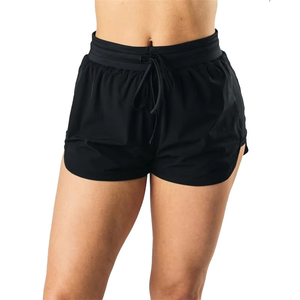 Shorts de course sportifs à séchage rapide pour femmes en gros taille élastique Shorts d'entraînement actifs durables Type de taille moyenne - Product Image 4