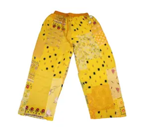 Venda quente Unisex Patch Trabalho Palazzo Pants For Womens, Boho Gypsy Yoga Calças Disponível a preço acessível a partir de Índia