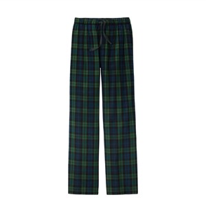 Pantalon de détente vert en flanelle à carreaux pour hommes-Pantalon de nuit confortable et léger, parfait pour se prélasser et porter des vêtements de nuit confortables - Product Image 1