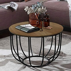 ที่ยกโต๊ะกาแฟแบบโค้งสีดำสไตล์อินไดอาน่าเฟอร์นิเจอร์ตกแต่งสำหรับบ้านห้องนั่งเล่นที่สามารถเคลื่อนย้ายได้ - Product Image 1