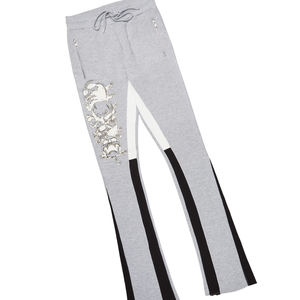 Conjunto de pantalones de chándal acampanados y Sudadera con capucha y logotipo personalizado Conjunto de chándal acampanado de hombre de alta calidad de gran tamaño más vendido - Product Image 6