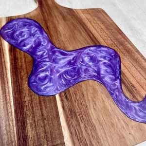 Tabla de Cortar de Madera de Resina Resistente, Hecha con Madera de Acacia y Mango, Diseñada para un Uso Prolongado y un Aspecto Visual Atractivo para la Cocina - Product Image 5